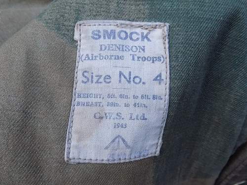 First pattern Denison smock for review, dated 1943