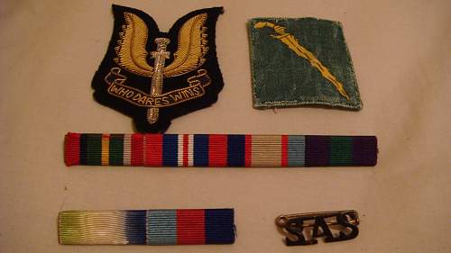 N.Z S.A.S patch unknown and others plus French F.L badge unknown