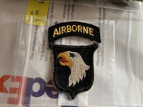 Need help authenticating 101st airborne patches