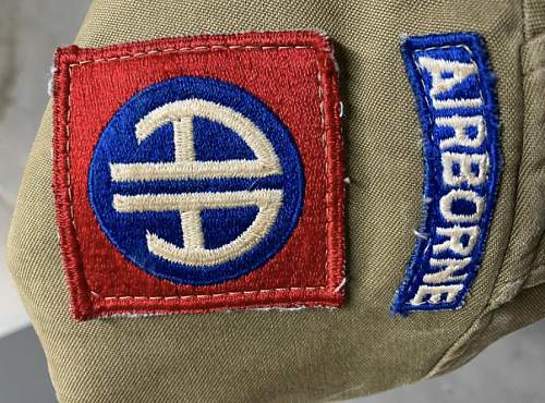 82nd airborne m43 jacket with invasion flag authentic ?