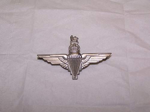 British Parachute Regiment Pre 1953 Wings Cap Badge