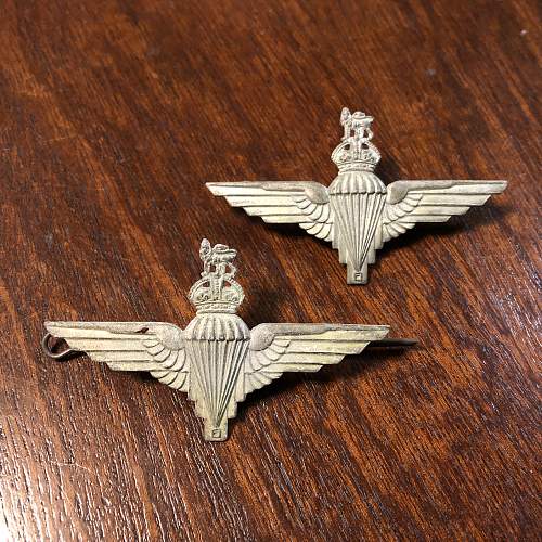 WW2 British Army Parachute Regiment Cap Badges