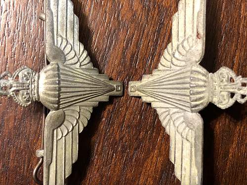 WW2 British Army Parachute Regiment Cap Badges