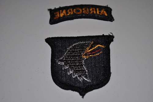 101st Airborne Patch Id-WW2 or post war.