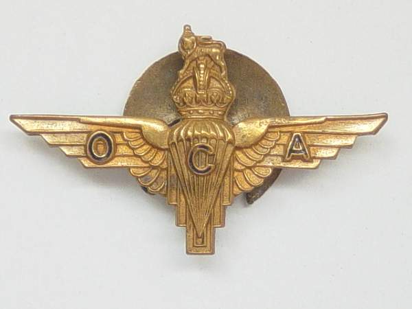Parachute Regt Old Comrades Association lapel badge