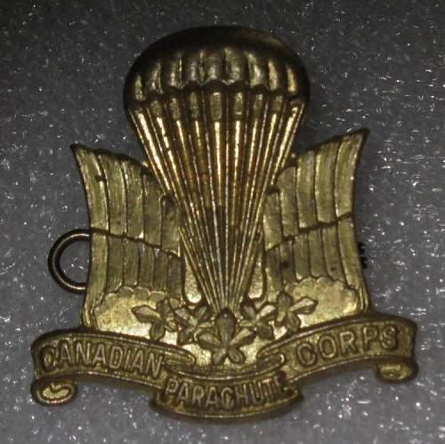 Canadian Para Corps officers cap badge on Ebay