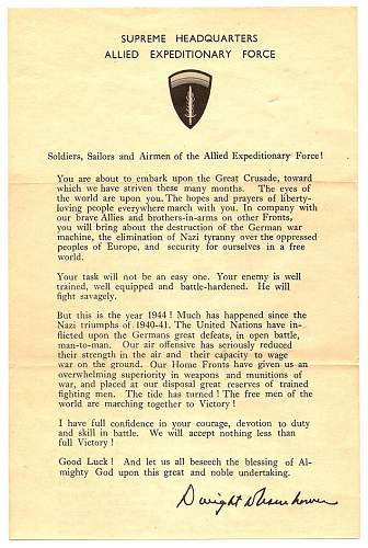Ike D-Day letter question