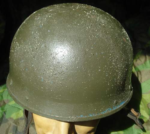 Canadian  DR helmet converted Post war to Airborne Helmet