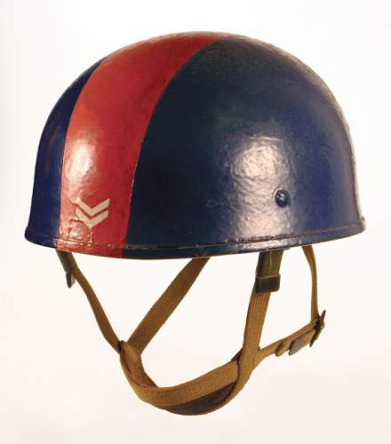 Canadian  DR helmet converted Post war to Airborne Helmet