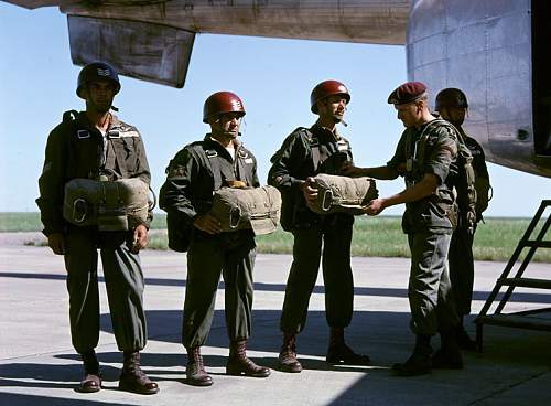 Canadian  DR helmet converted Post war to Airborne Helmet