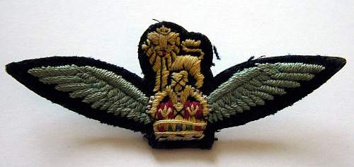 British Army Flying Badge half size wing