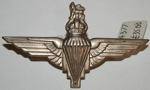 Need Help With British Parachute Regiment Badge