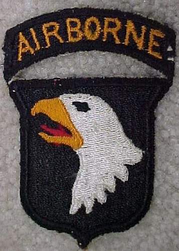 101st Airborne Patch and tab