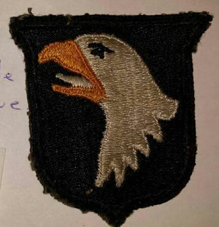 Type 6,White tongue greenback 101st Airborne patch.