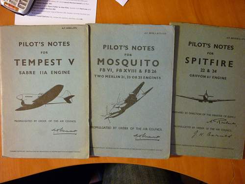 Mid and post WW2 Pilots notes