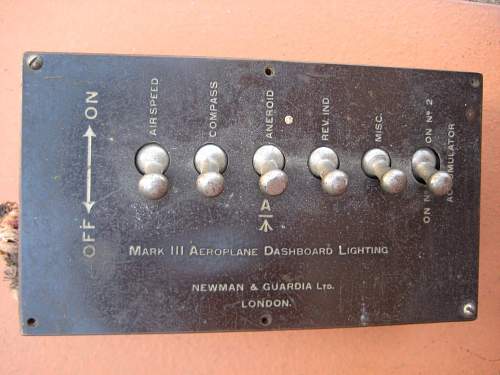 Question: What wwi aircraft is this dashboard lighting unit from ??