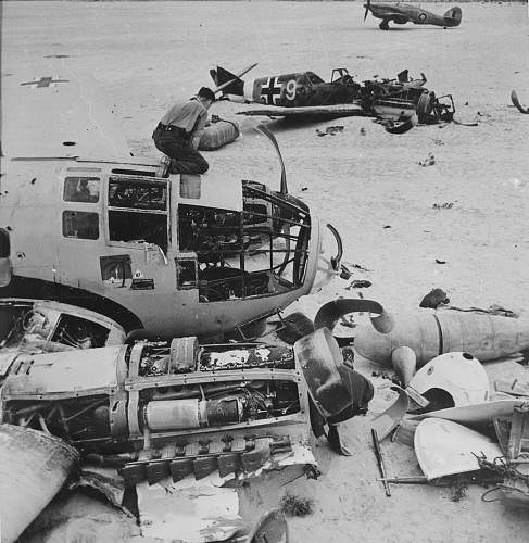 HE 111 &amp; ME109 wreck pic