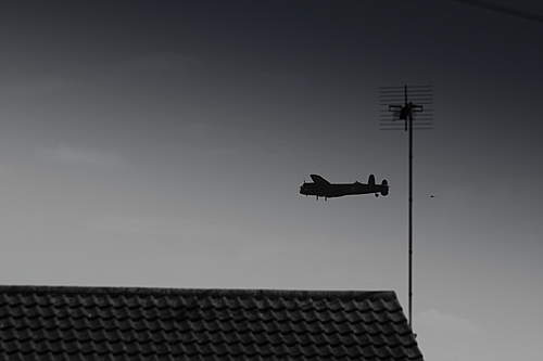 Lancaster flying over