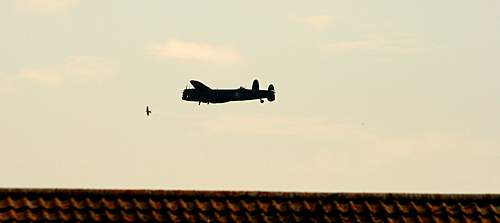 Lancaster flying over