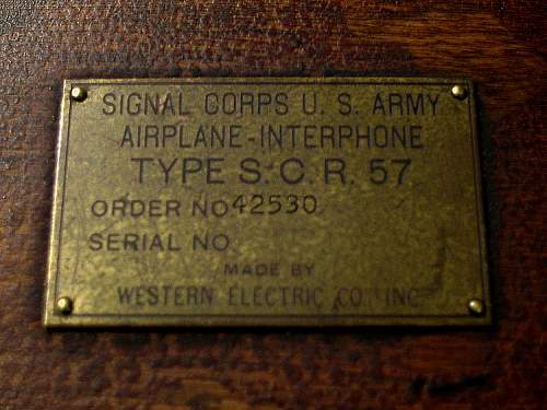 Extremely Rare WWI Aircraft Interphone