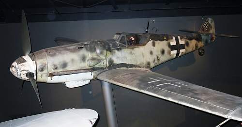 Bf 109 G-6/U4 163824 NF + FY in the Australian War Memorial.