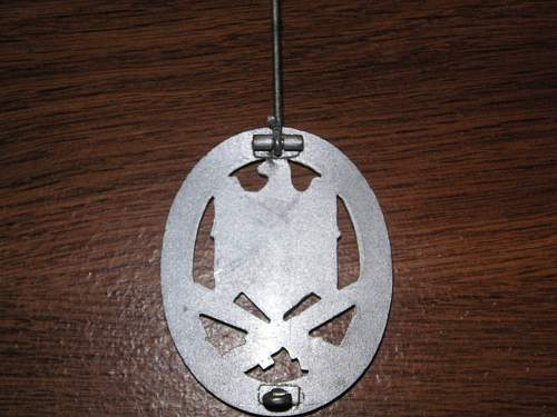 General assault badge. silver, unmarked