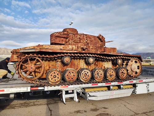 Panzer III arrives at Fort Bliss, Texas