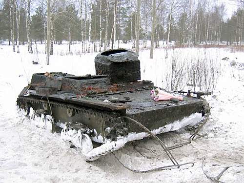 Another T-38 Soviet light tank recovered