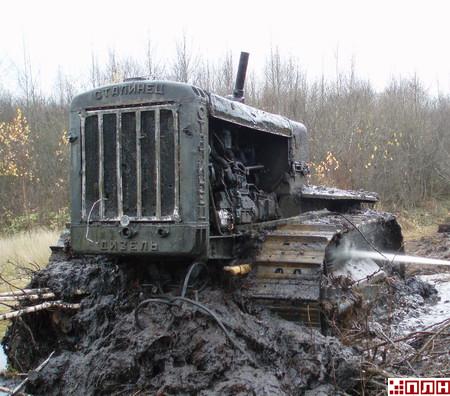 Tractor &quot;STALINETS&quot; found in Pskov region of Russia