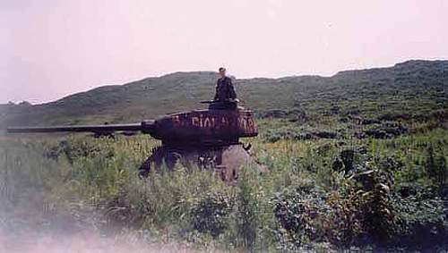 Destroyed T 34 tanks in Russia- far east