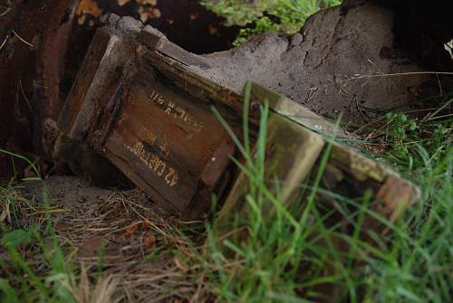 LOADS of BIG finds at WW2 airfield, bomb containers? explosive crates etc