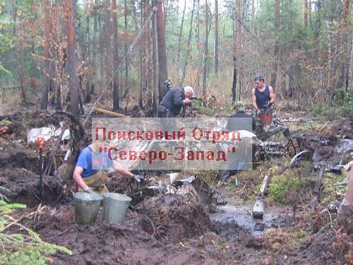 DB-3 bomber, recovered in Karelia 2006 year