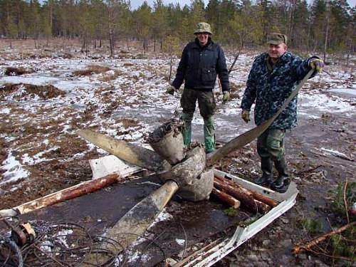 DB-3 bomber, recovered in Karelia 2006 year