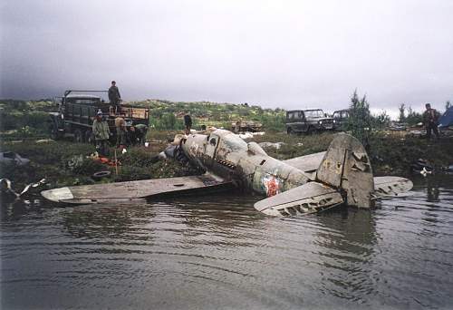 P-39 Airacobra recovered from Mart- Jarv lake Northern Russia