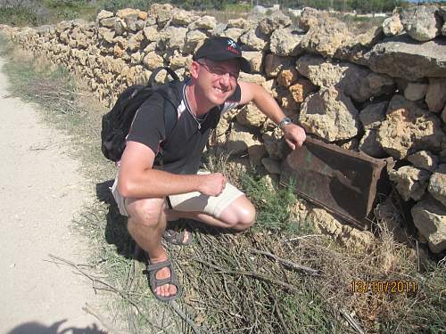 Ammo crate found in a fence, Malta