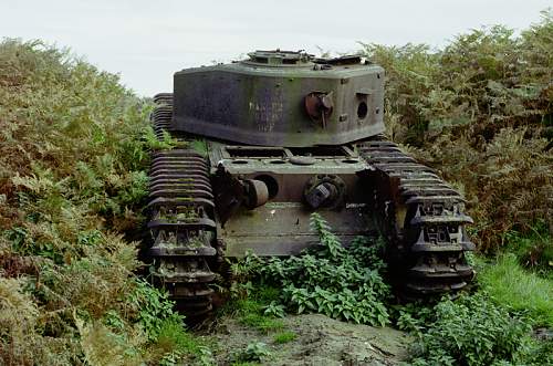 Churchill Tank in Norfolk Army Training Area. Where is it now?