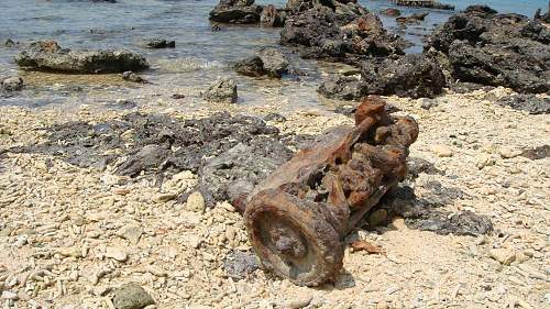 WWII relics dive. Tanks, Jeeps, Trucks.