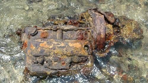 WWII relics dive. Tanks, Jeeps, Trucks.