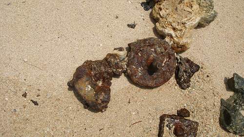 WWII relics dive. Tanks, Jeeps, Trucks.