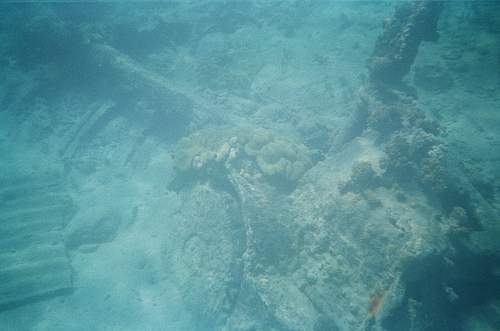 WWII relics dive. Tanks, Jeeps, Trucks.