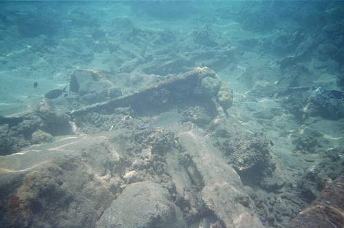 WWII relics dive. Tanks, Jeeps, Trucks.