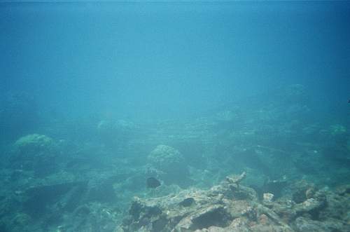 WWII relics dive. Tanks, Jeeps, Trucks.