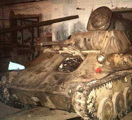 T 70 Soviet tank found in the swamps near Pskov