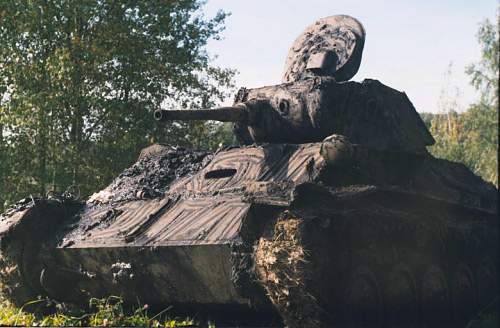 T 70 Soviet tank found in the swamps near Pskov