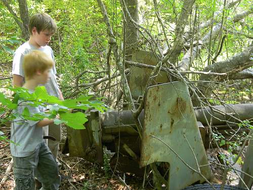 Abandoned anti-tank guns