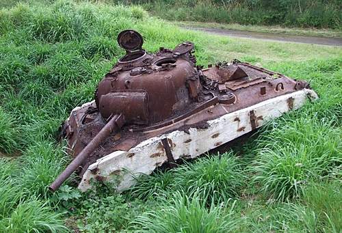 Sherman relic on Iwo Jima