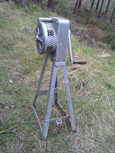 Heavy Air raid siren recovered from a skip