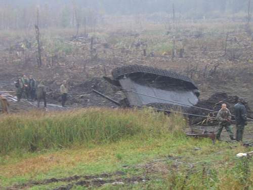 T-34 Flamethrower tank recovered in Pskov region