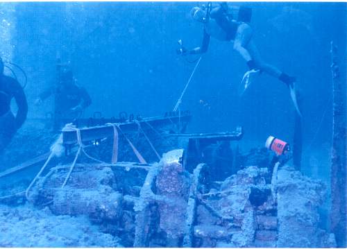 THE RECOVERY OF A BLENHEIM MkIVF,  FROM THE AEGEAN