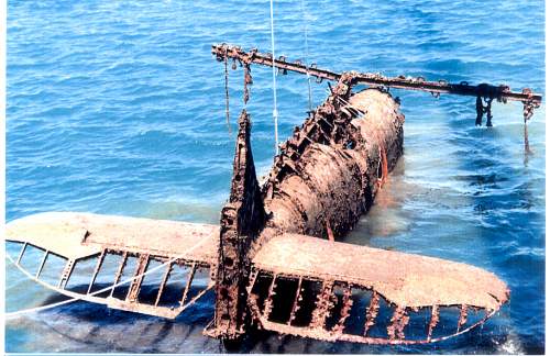 THE RECOVERY OF A BLENHEIM MkIVF,  FROM THE AEGEAN